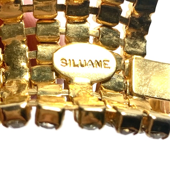 SOLD.  Vintage Siluane Rhinestone Bracelet - Picture 4 of 4